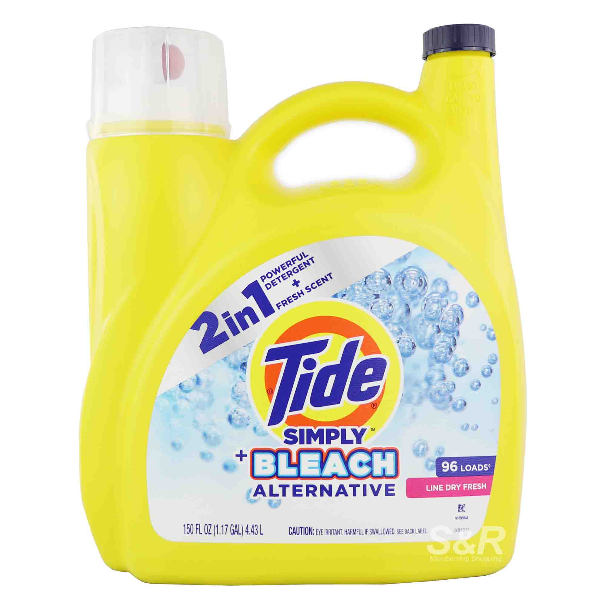 Tide Simply Plus Bleach Alternative Liquid Laundry Detergent 4.43L